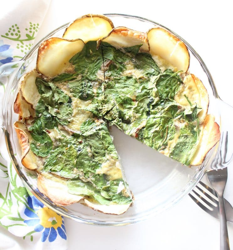 Quiche Recipes | Spinach Quiche with Potato Crust