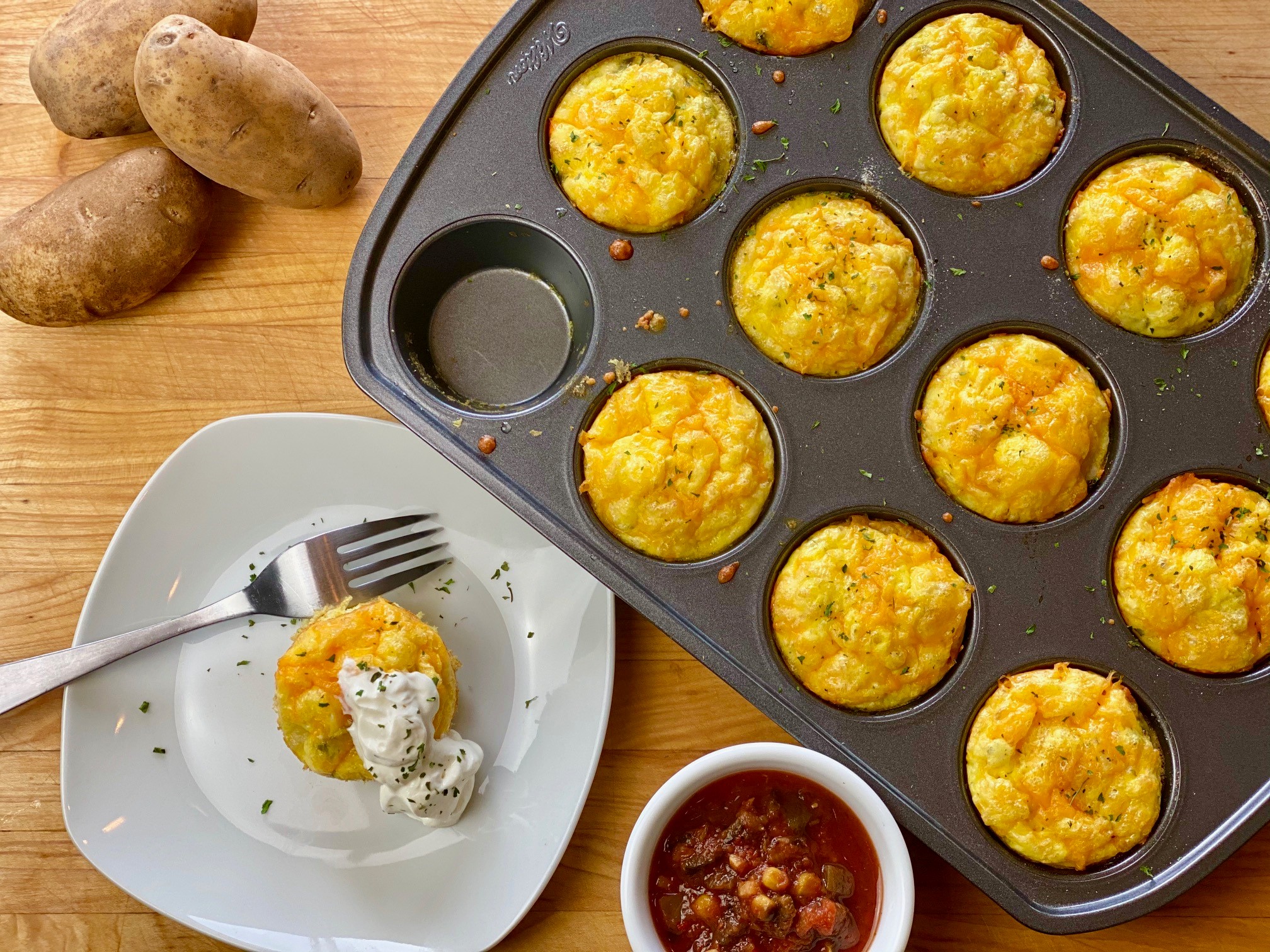 Southwest Ranch Potato Egg Cups | Potato Recipes | Breakfast | Portable
