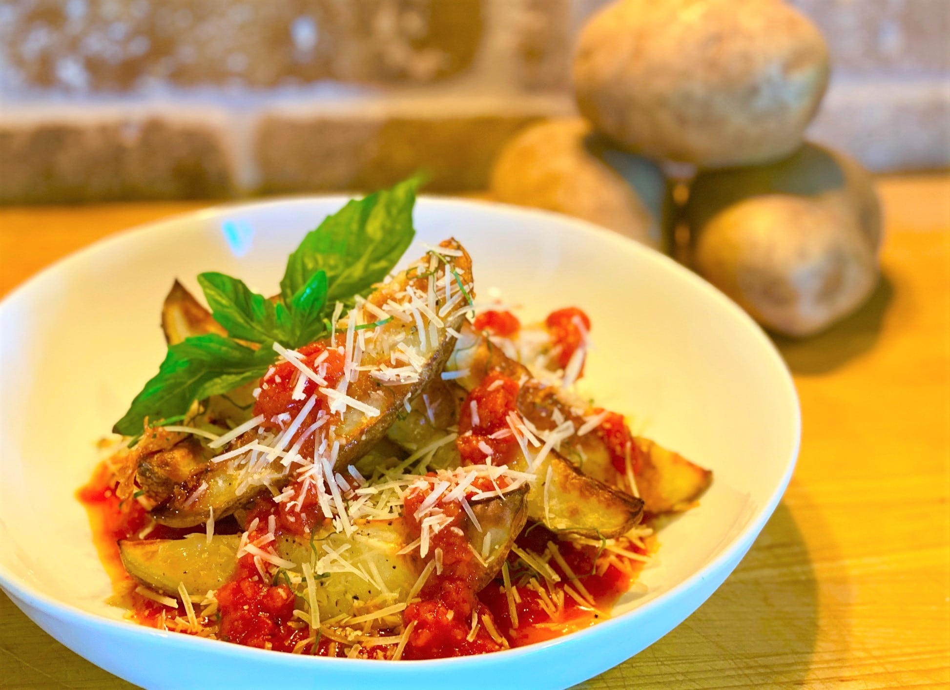 Crispy Potato Pomodoro Potaotes Marinara Sauce Potato Recipes