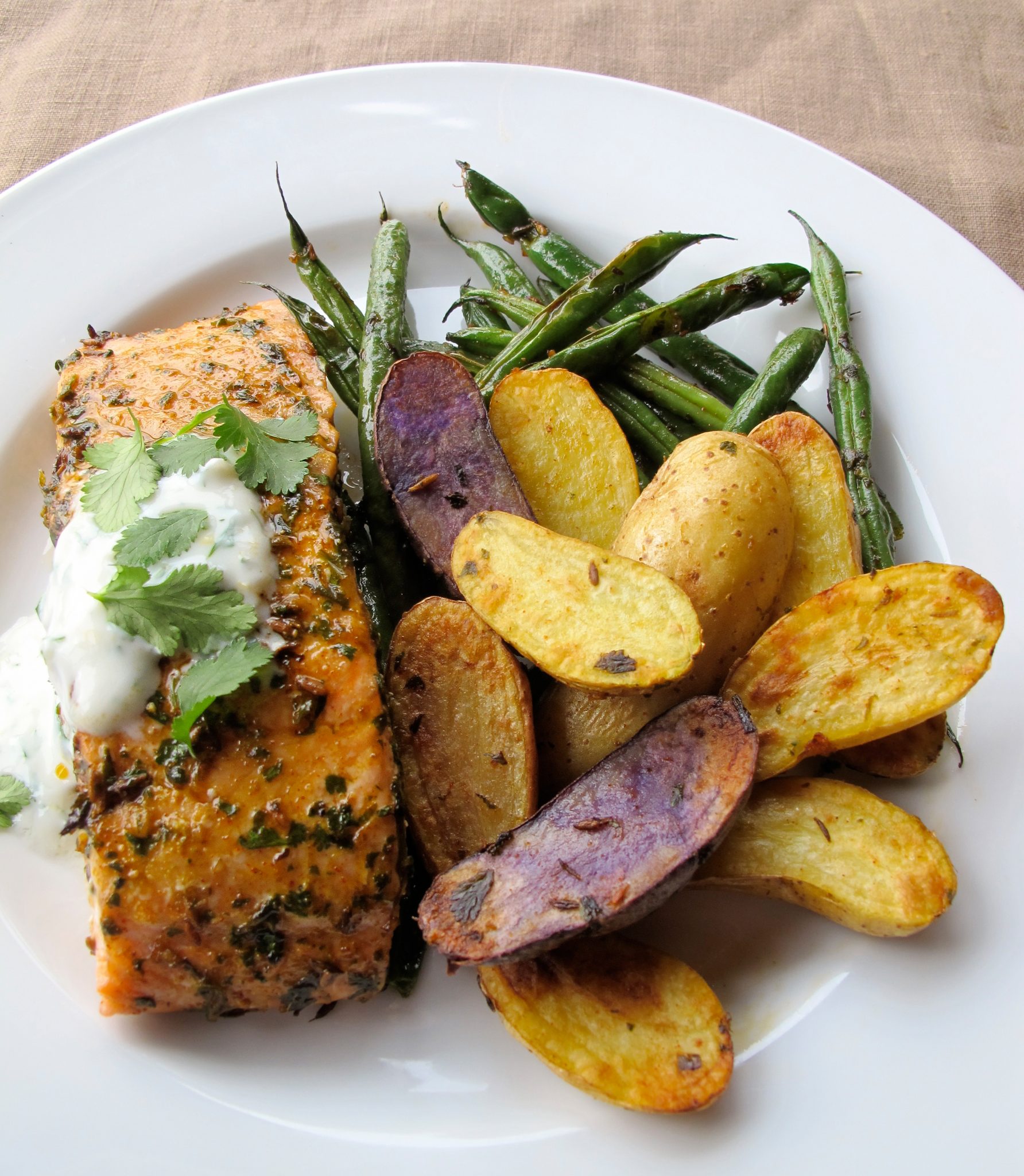 Roast Salmon And Fingerling Potatoes