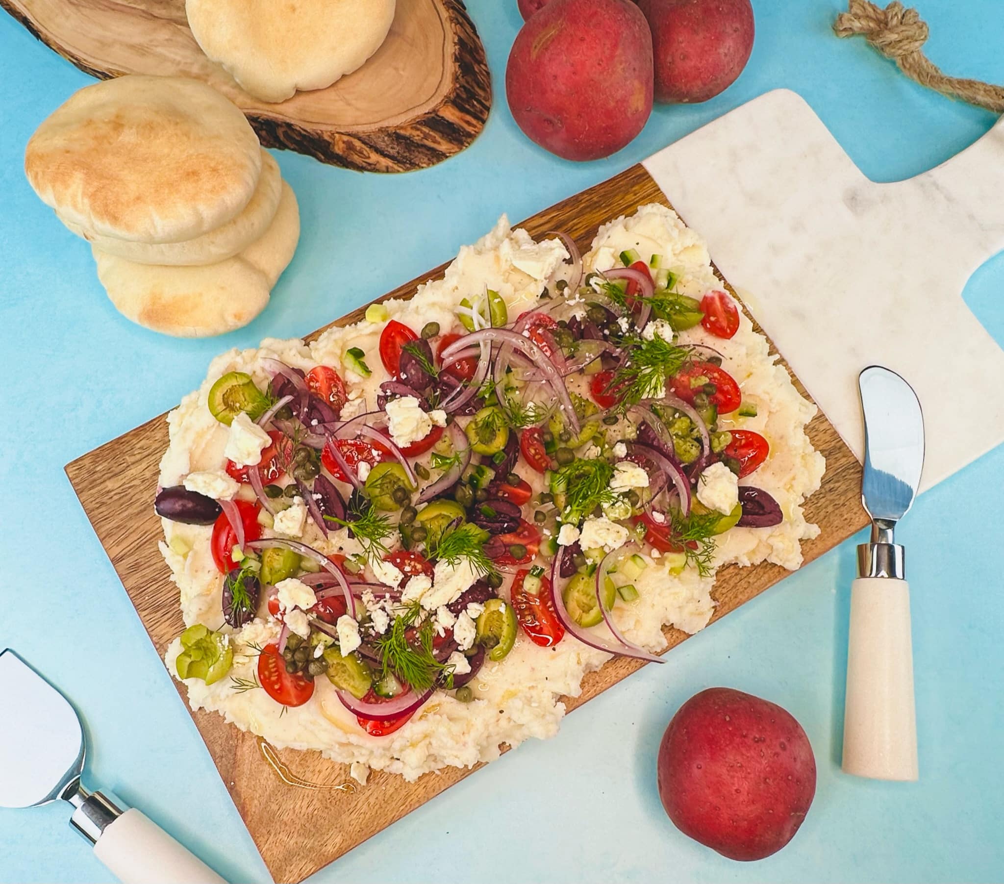 Greek Isles Mashed Potato Board - Potato Goodness