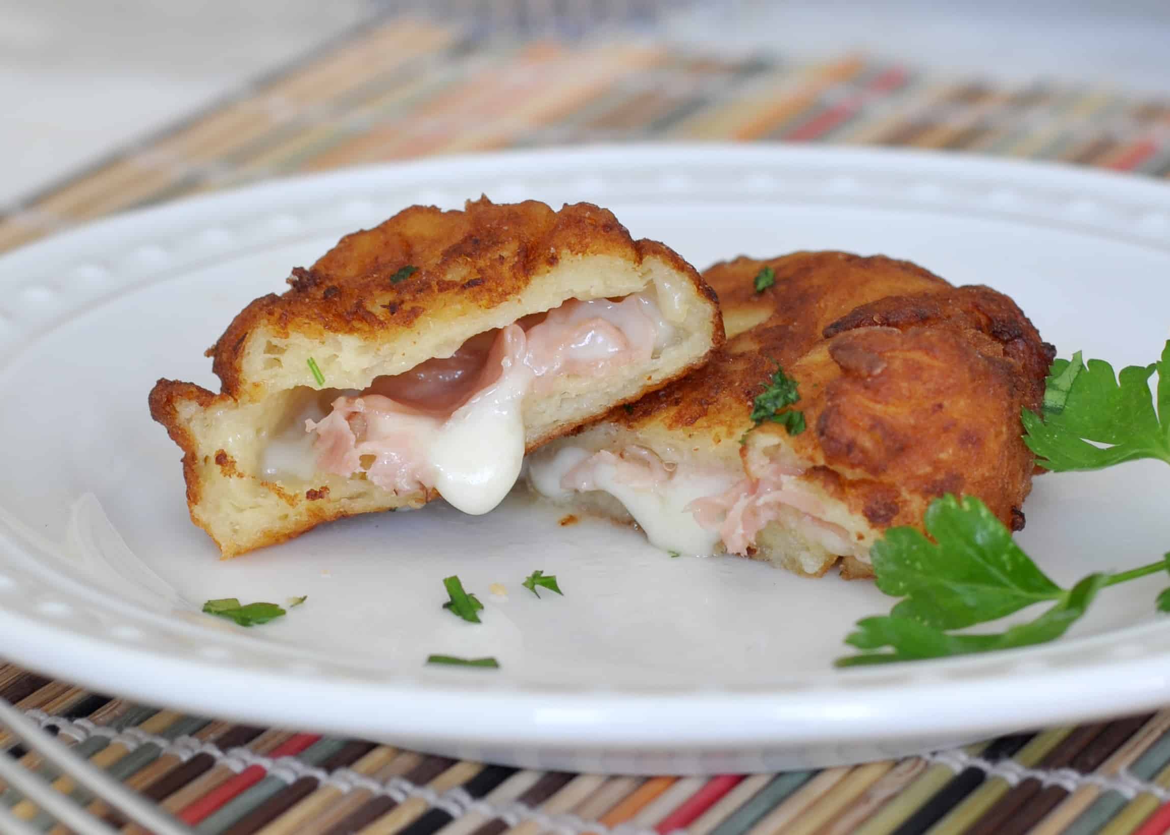 Potato Recipes | Savory Potato Patties with Ham and Cheese