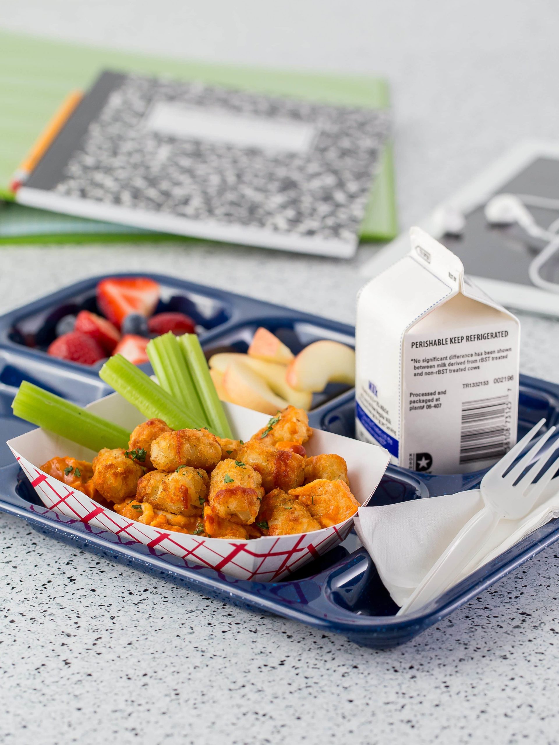School Foodservice Recipe | Buffalo Chicken Tot Casserole