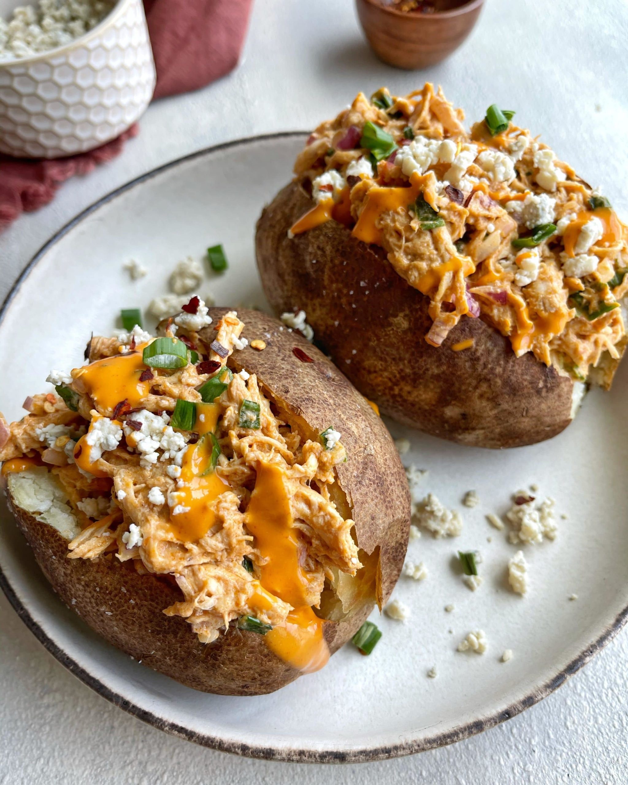 Buffalo Chicken Stuffed Potatoes Buffalo Chicken Stuffed Potatoes