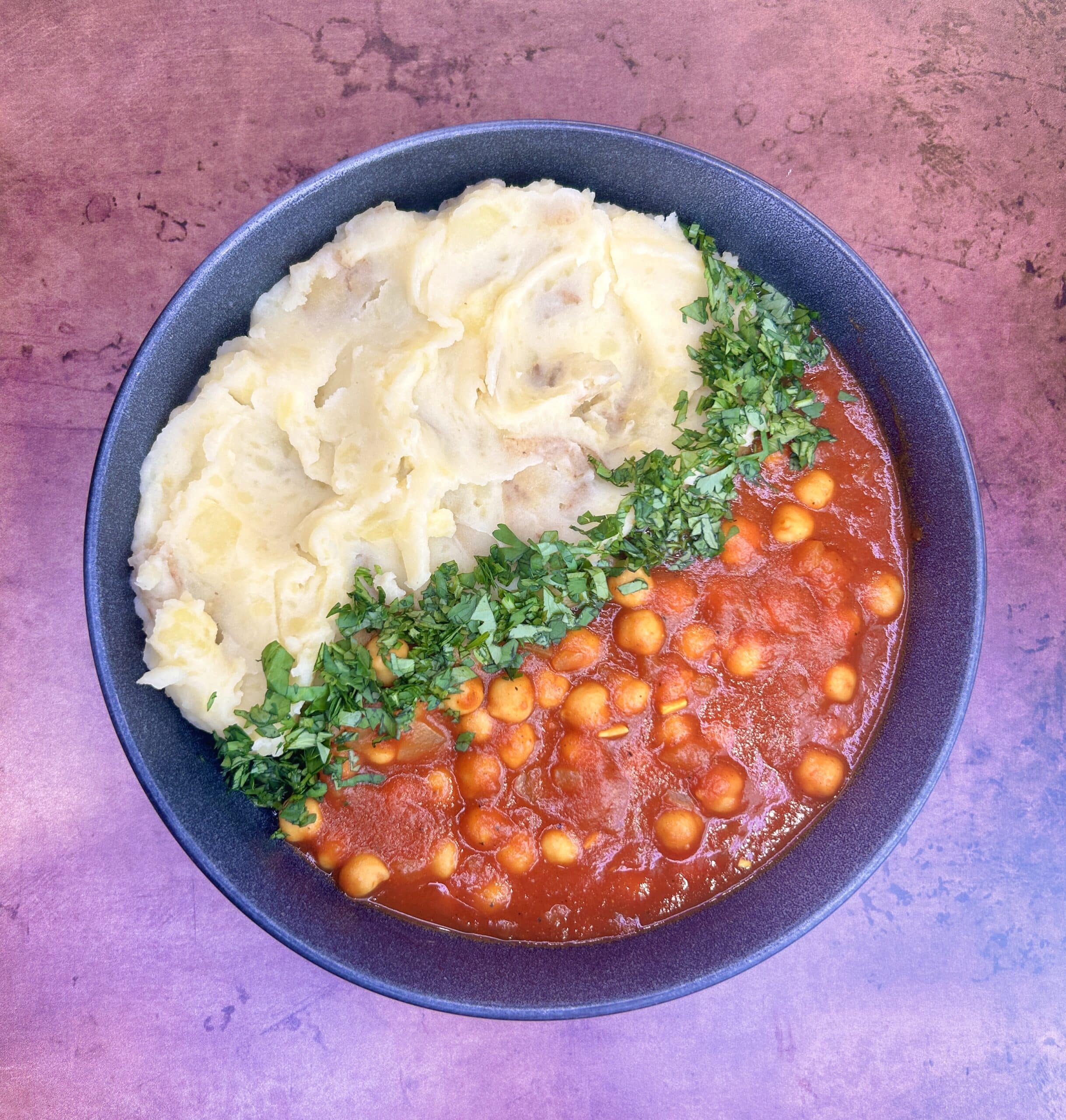 Moroccan Curried Chickpeas Over Coconut Milk Mashed Potatoes Potatoes USA