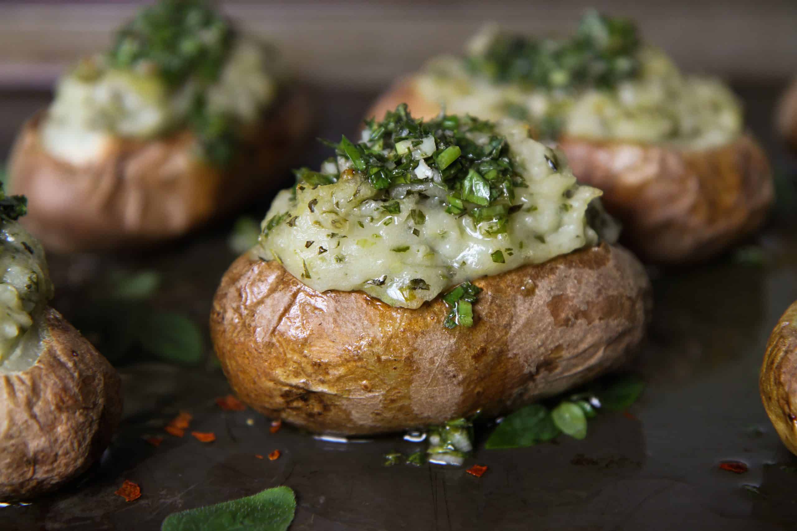 Baby Potatoes with Fresh Herb Sauce - Heather Christo