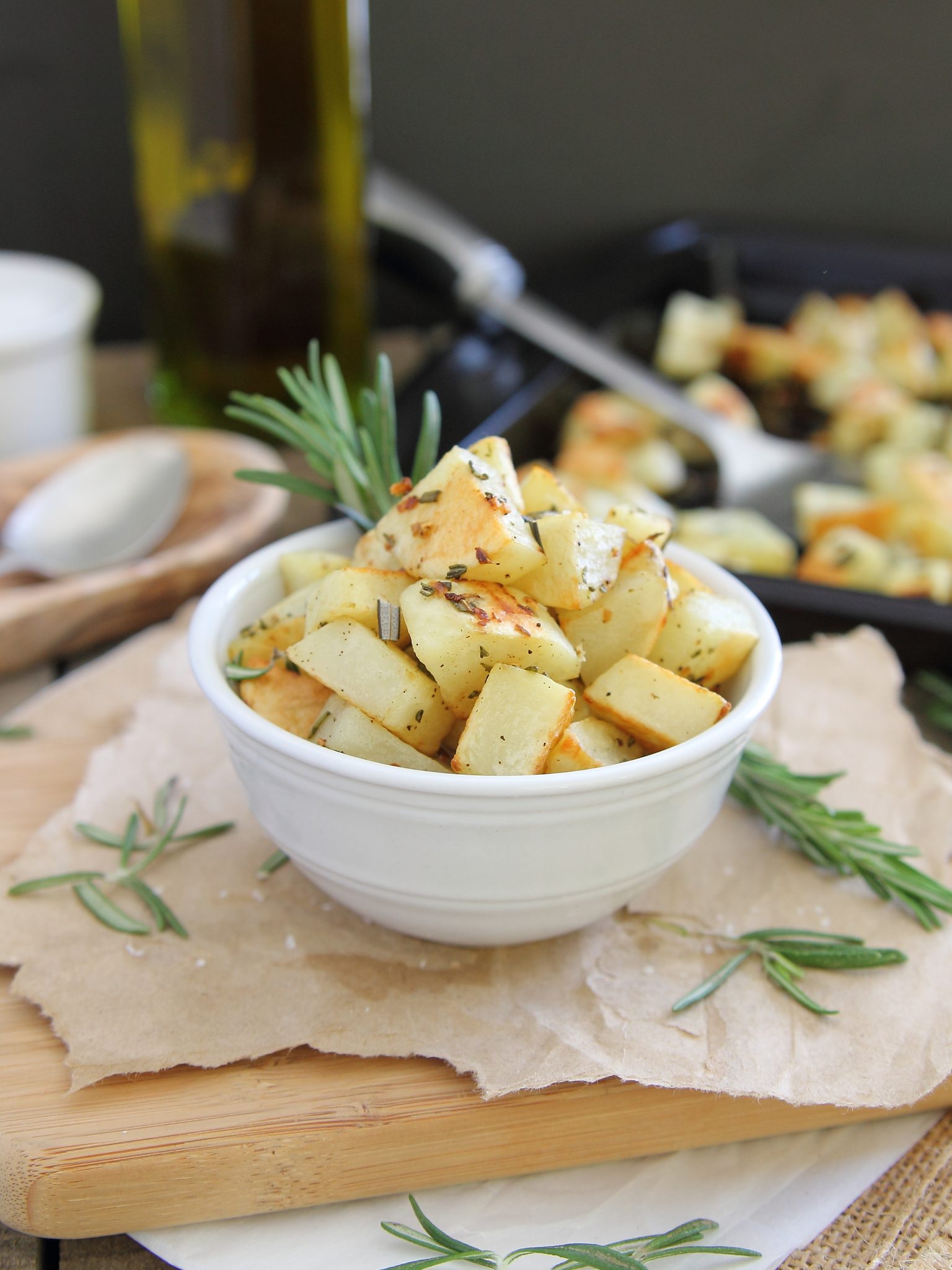 Potato Recipes | Garlic Rosemary Roasted Potatoes
