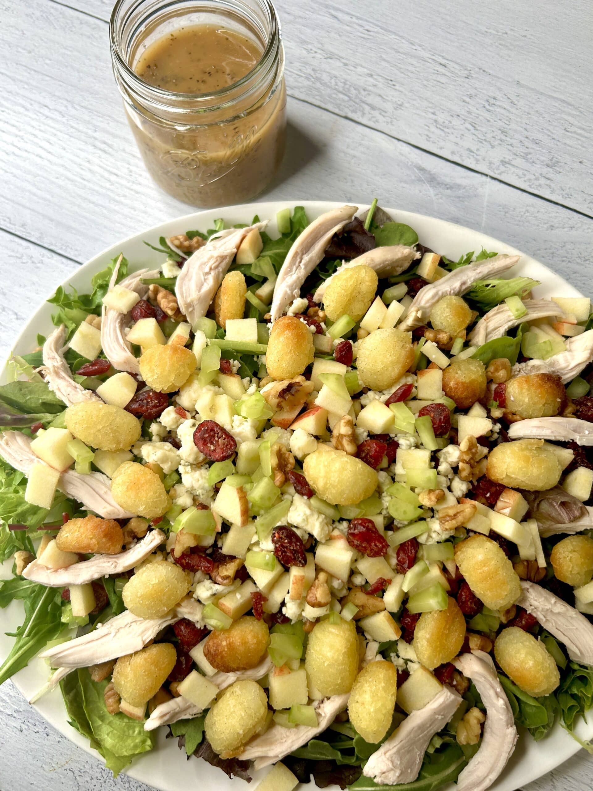 Crispy Gnocchi Waldorf Salad - Potato Goodness