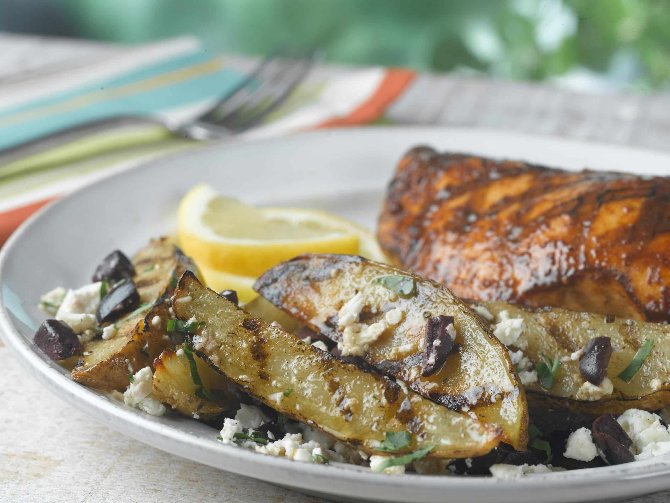 Grilled Mediterranean Potato Wedges Recipe | Potato Goodness