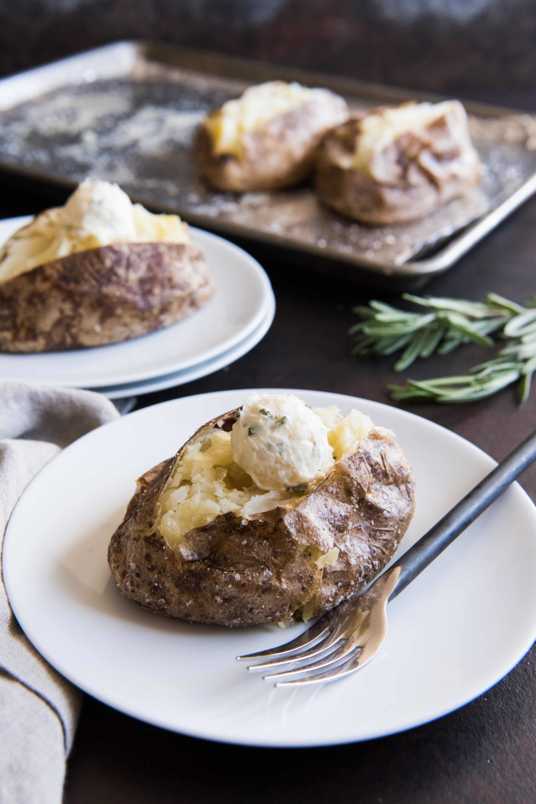 Salt Crusted Baked Potatoes