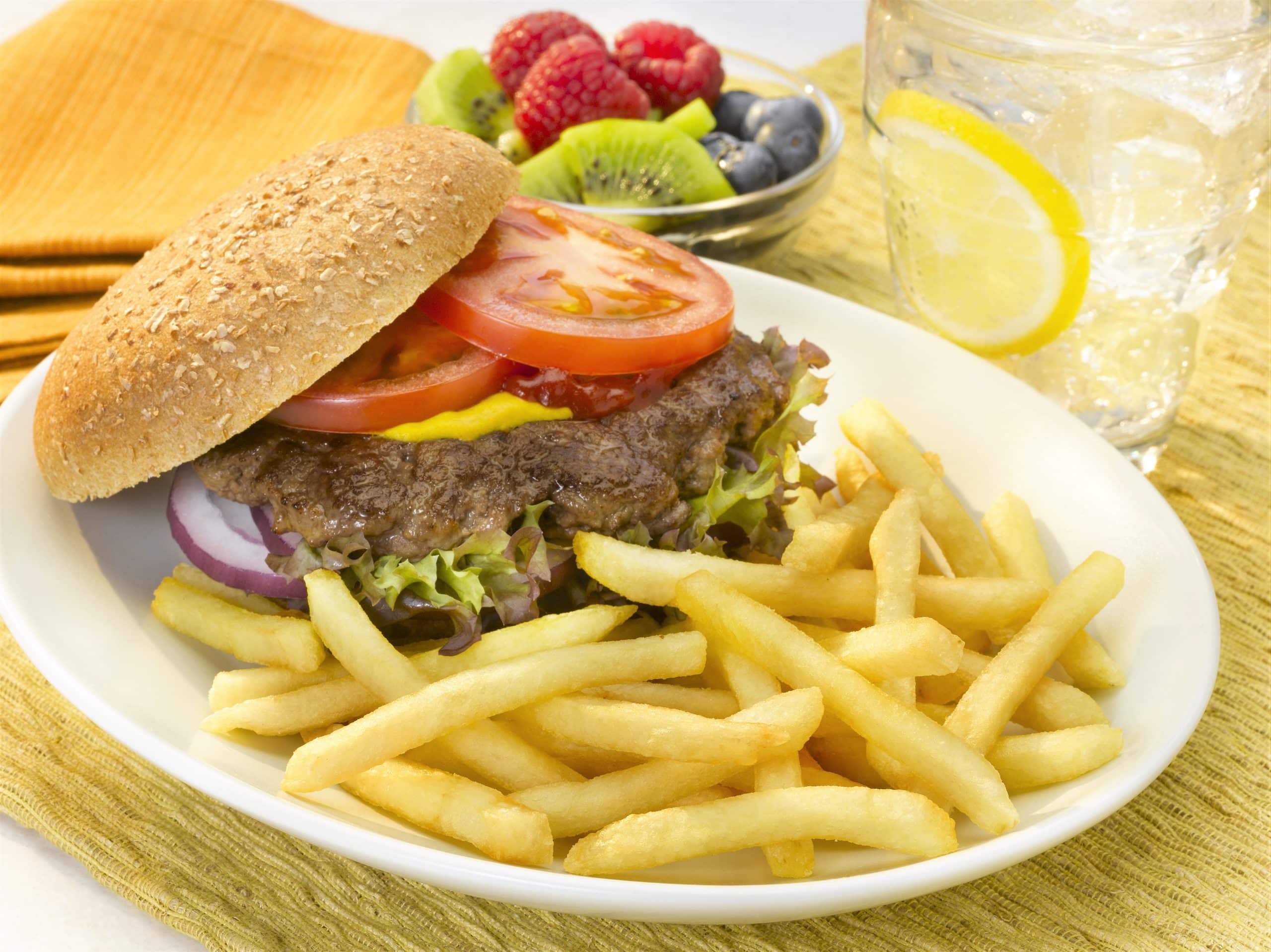 Guiltless Burger & Shoestring Fries