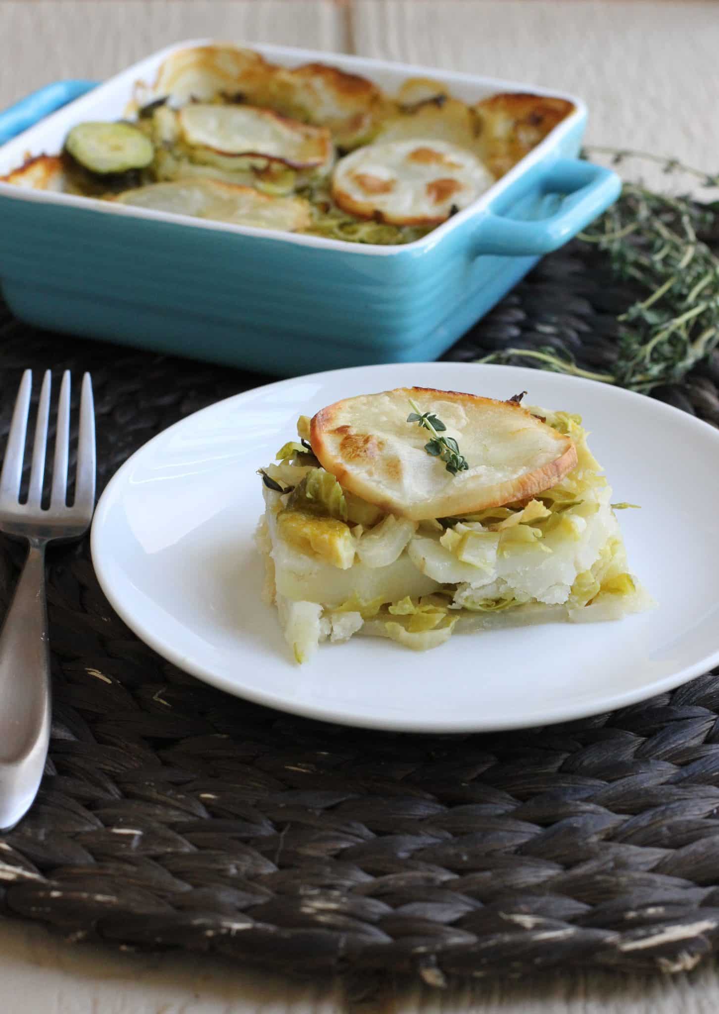 Potato and Brussels Sprout Gratin Recipe Potato Recipes