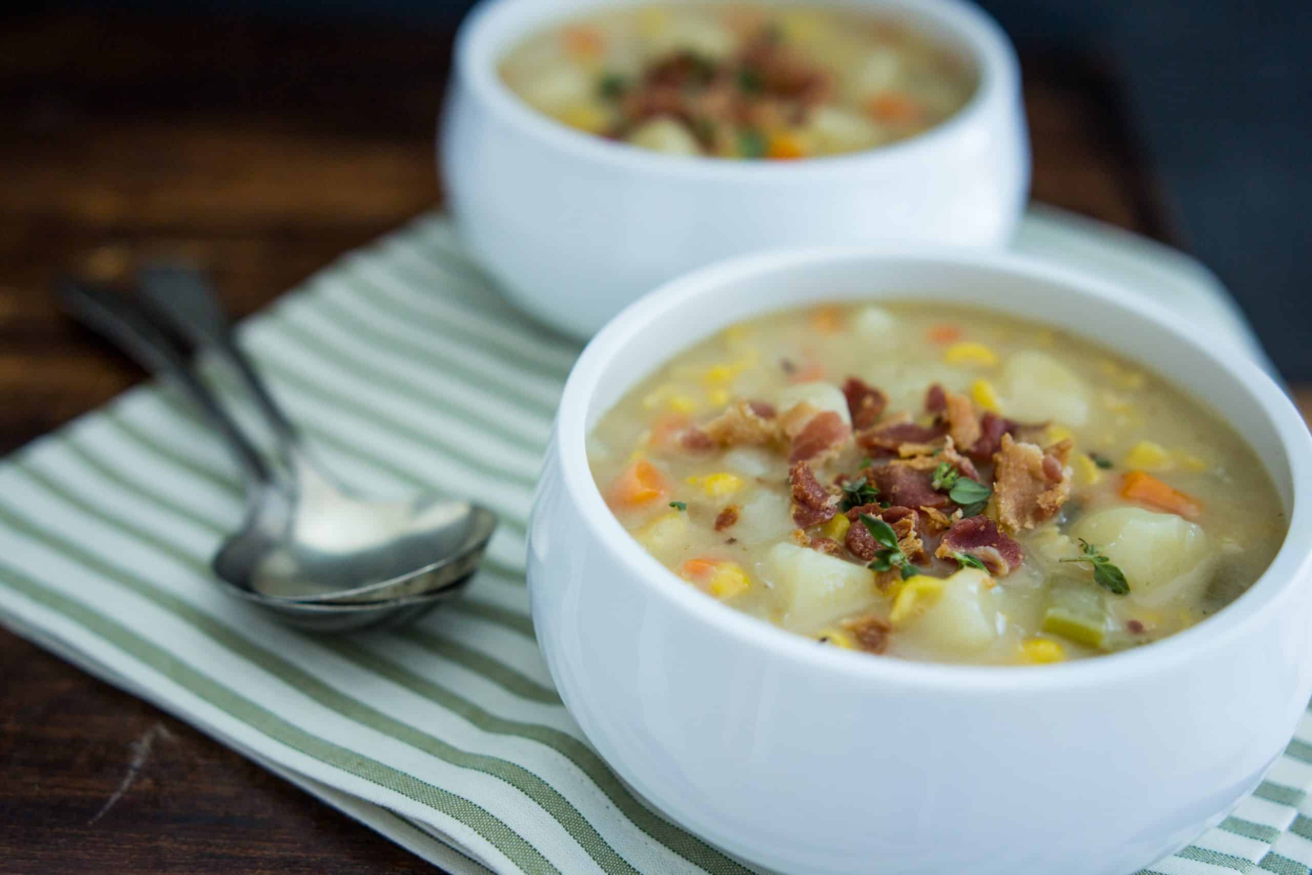 Potato Recipes Potato and Corn Chowder