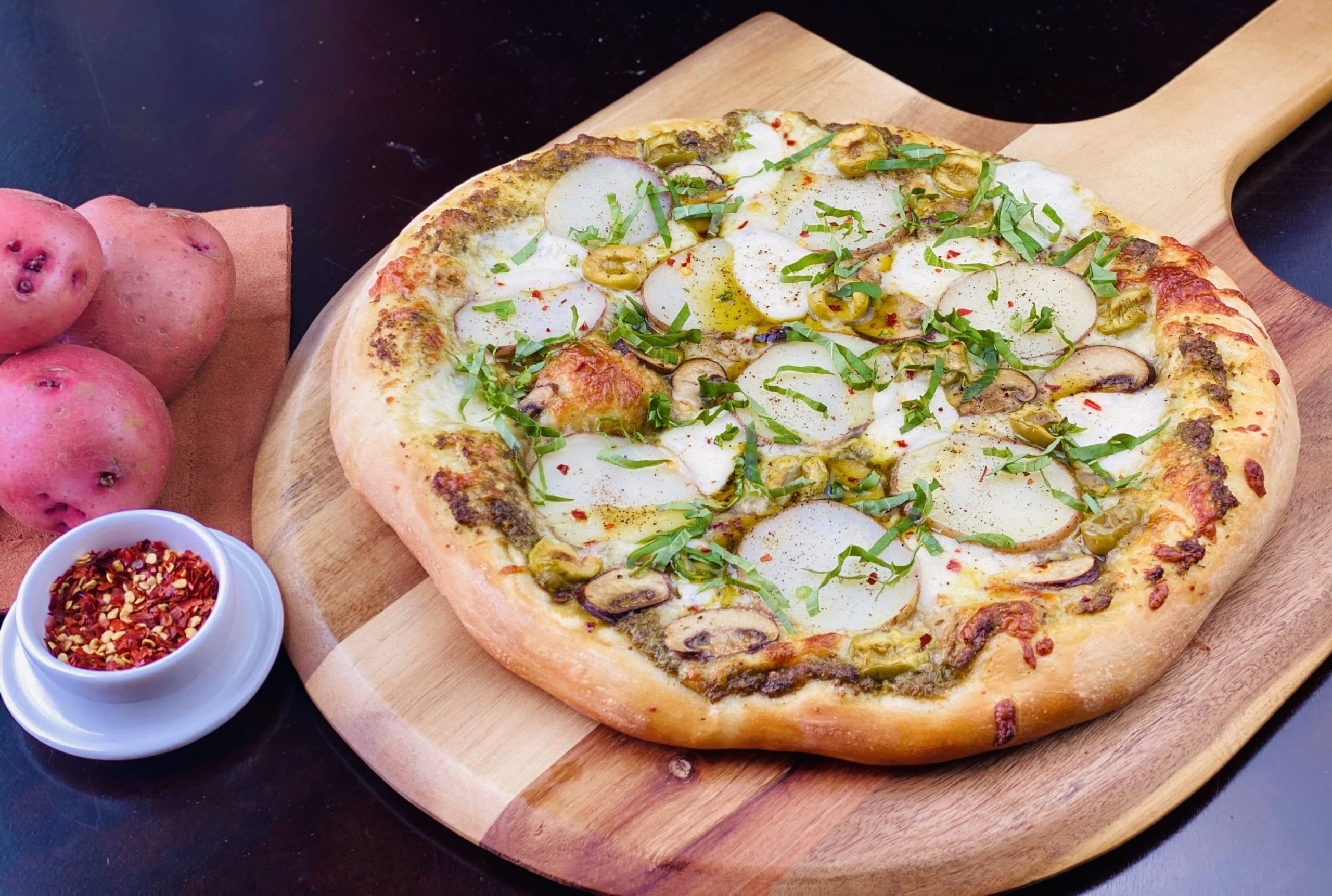 Potato Pesto Pizza | Pesto Recipe | Potato Recipe