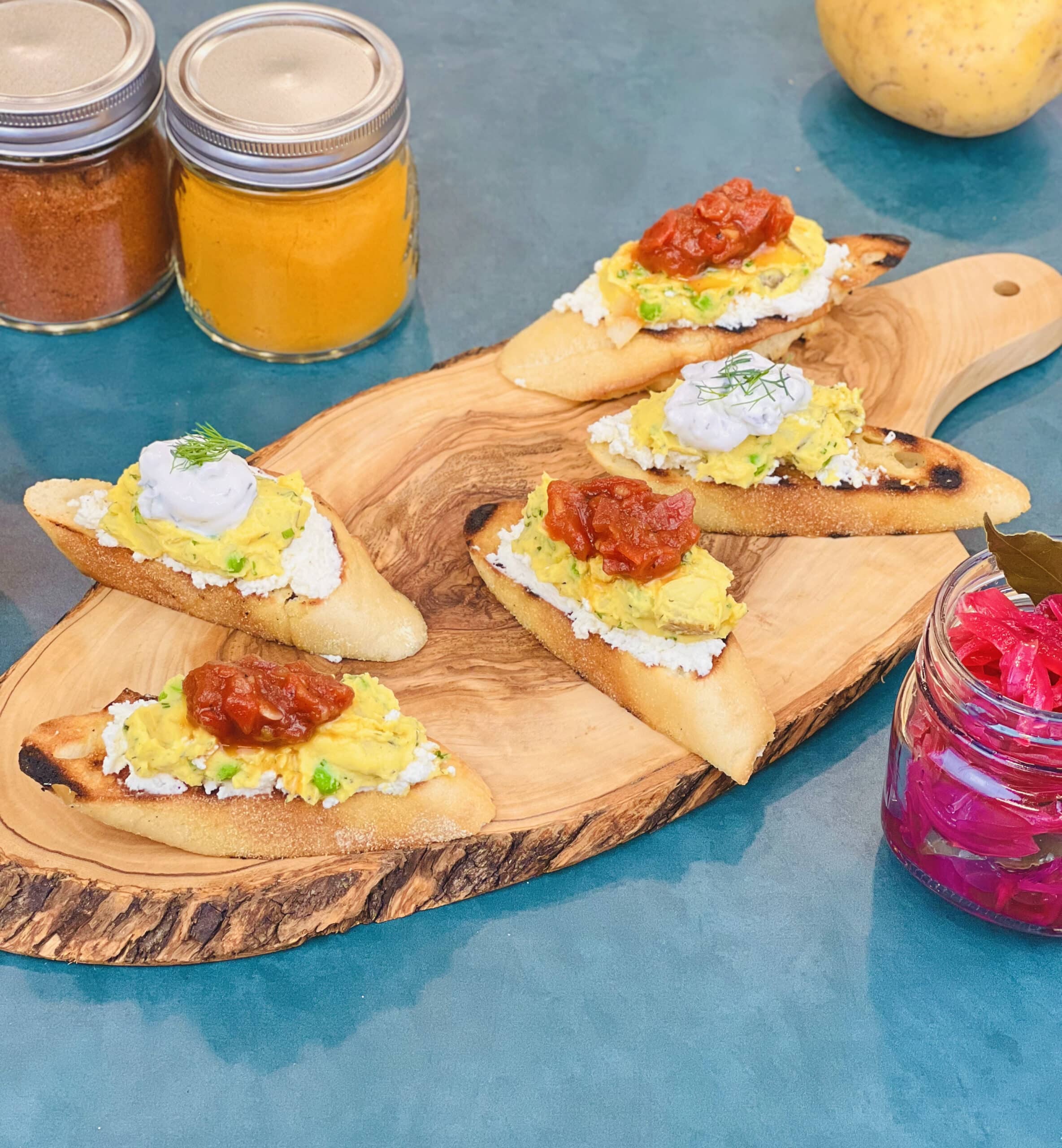 Potato Samosa Bruschetta - Potato Goodness