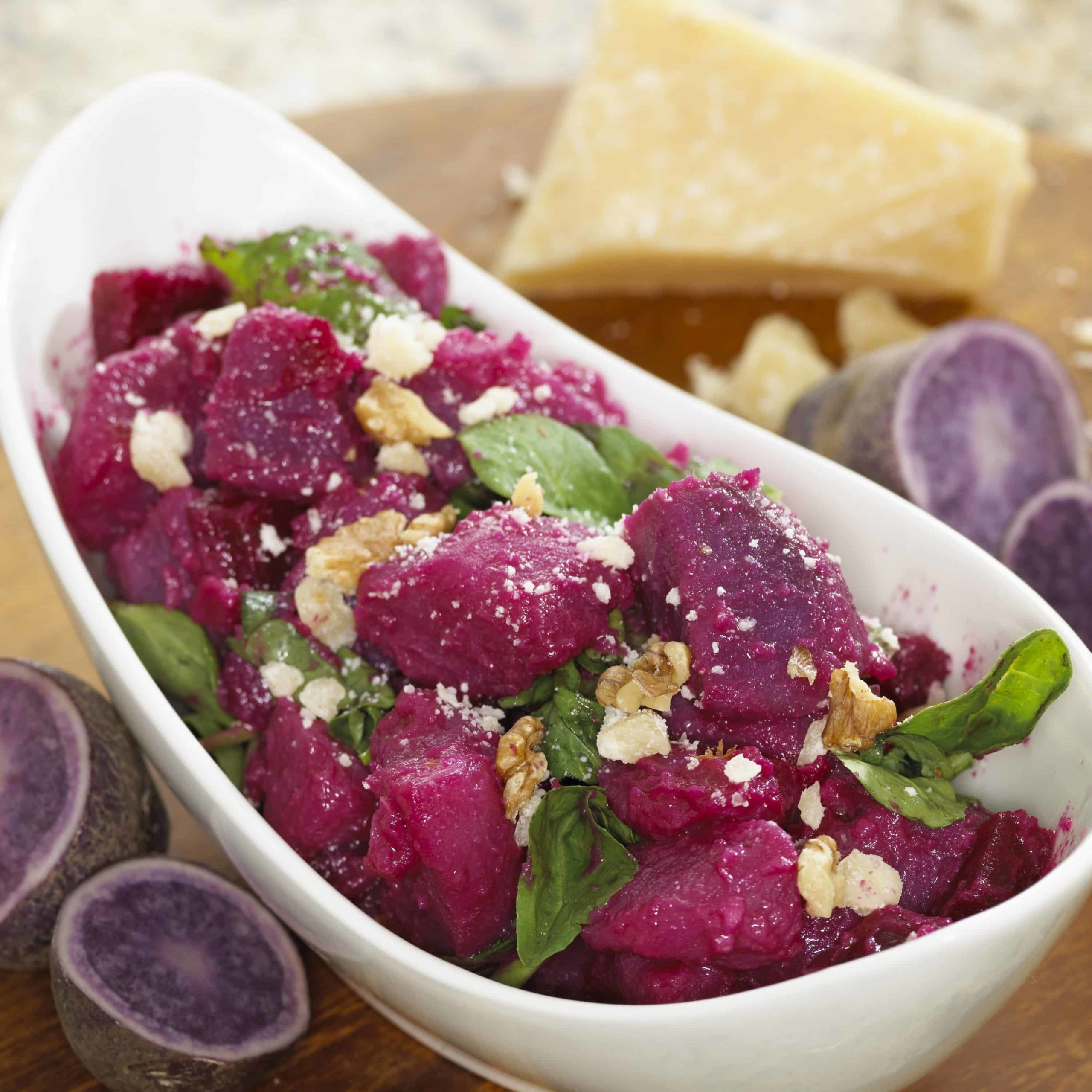 Potato Recipes | Purple Potato Salad with Beets and Arugula