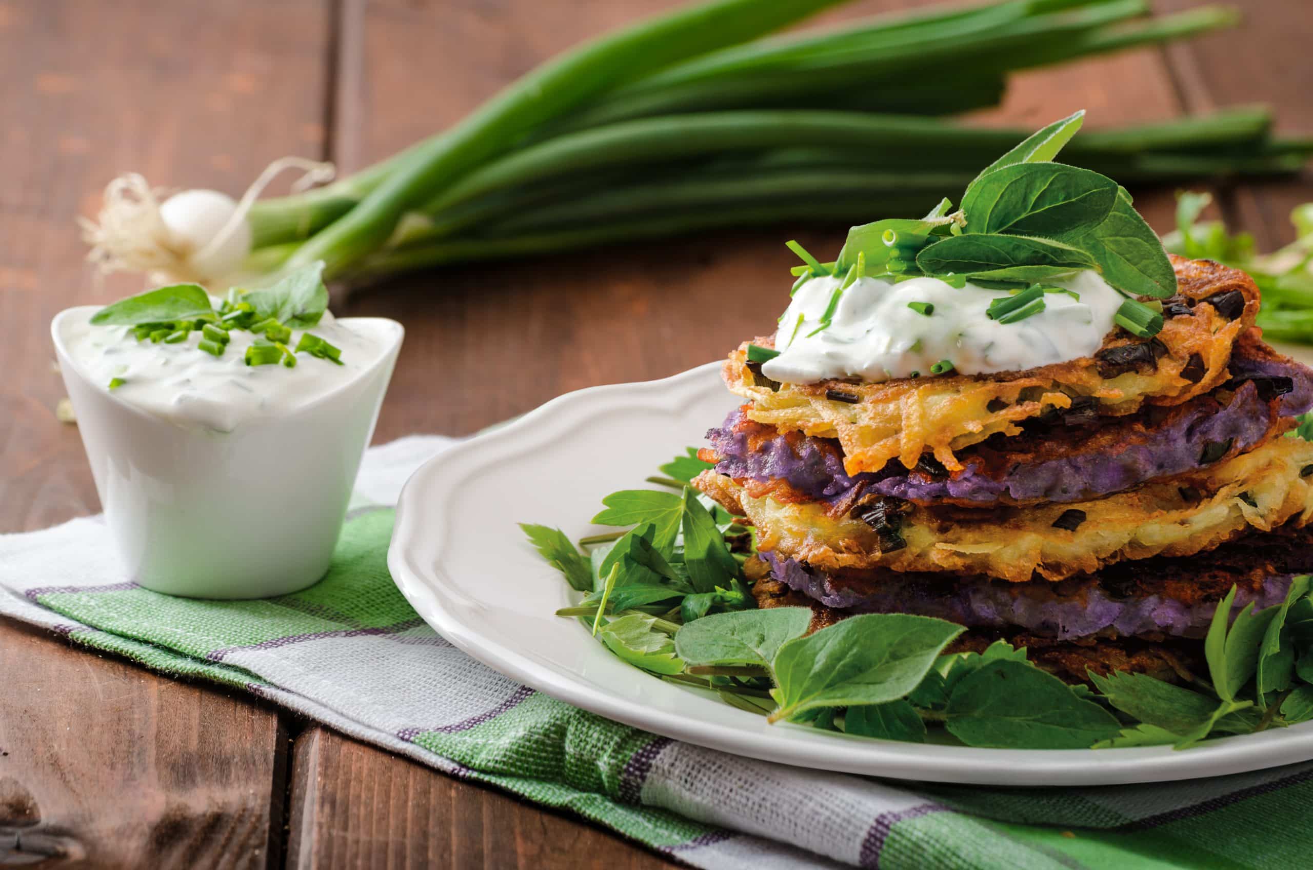 Potato Pancakes | Rainbow Potato Pancakes Recipe