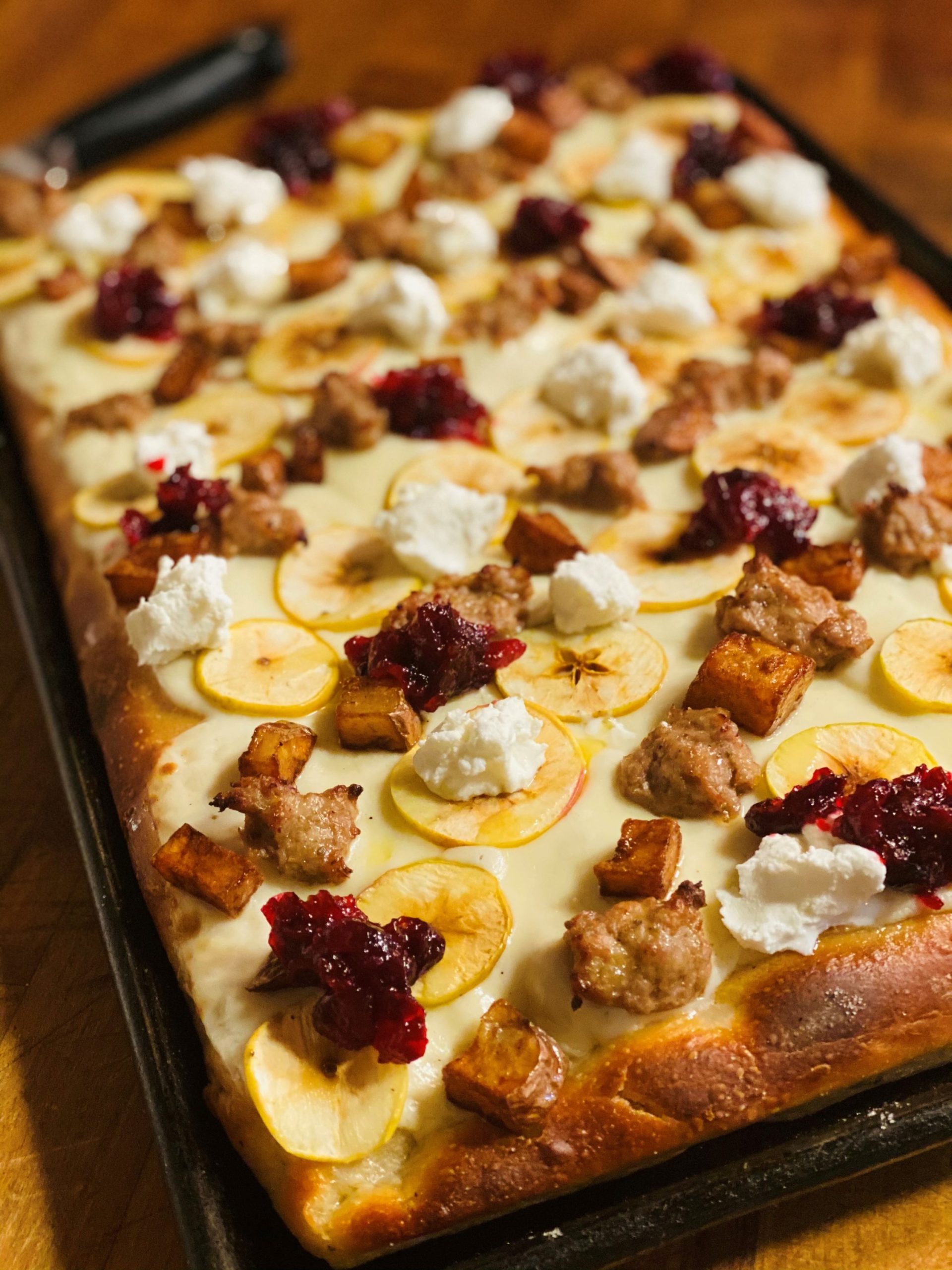 Cranberry, Apple, & Potato Pizza | Potato Pizza | Cranberry & Apple