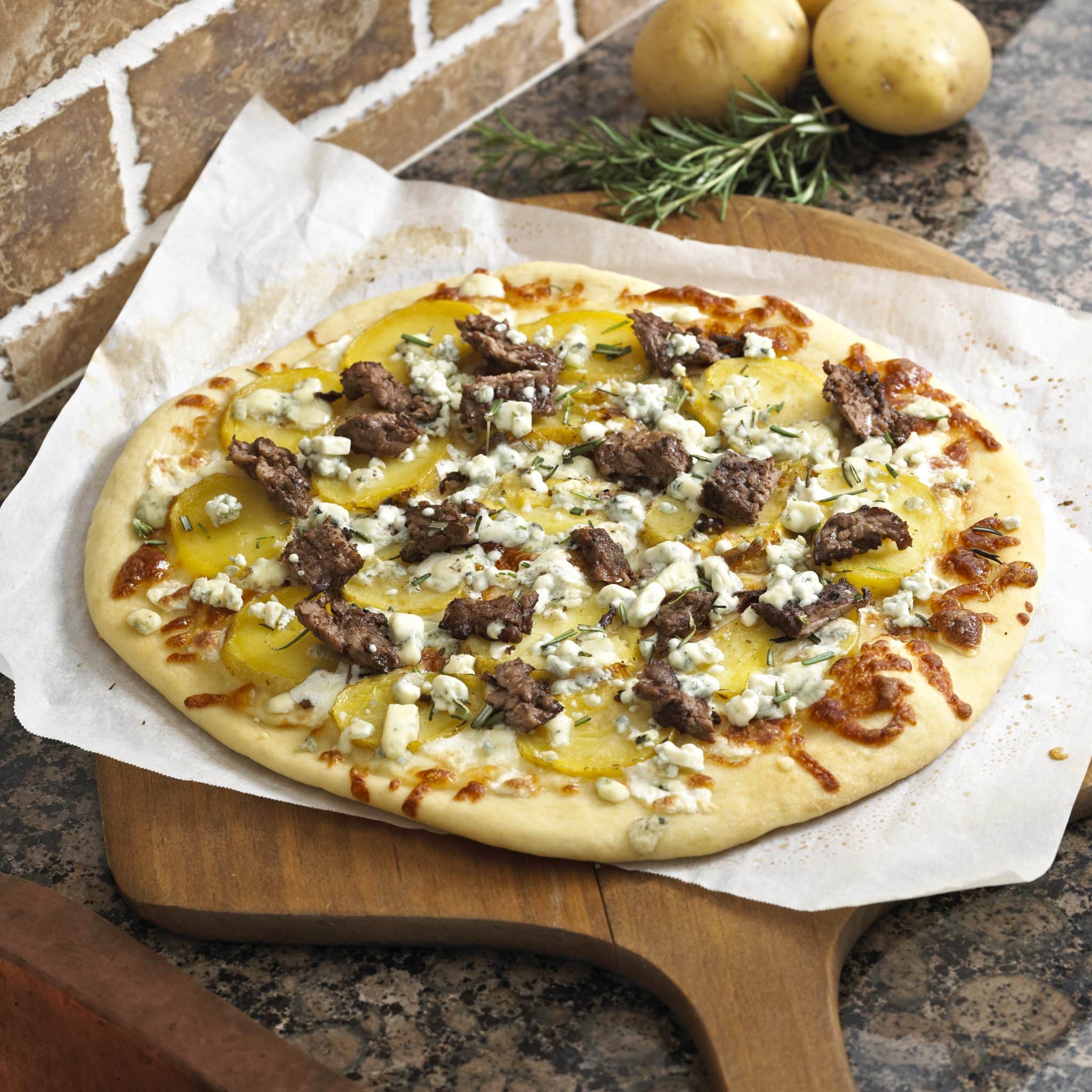 Potato Recipes | Steak and Potato Pizza