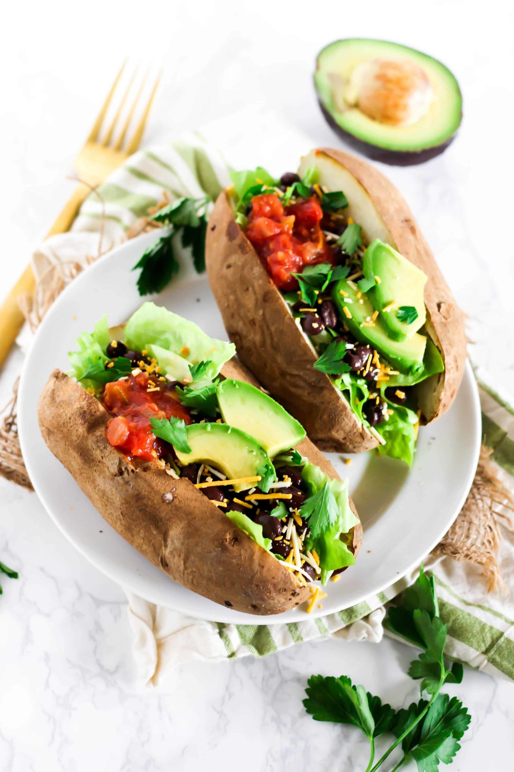 Taco Stuffed Baked Potatoes | Taco Recipes | Baked Potato Recipes