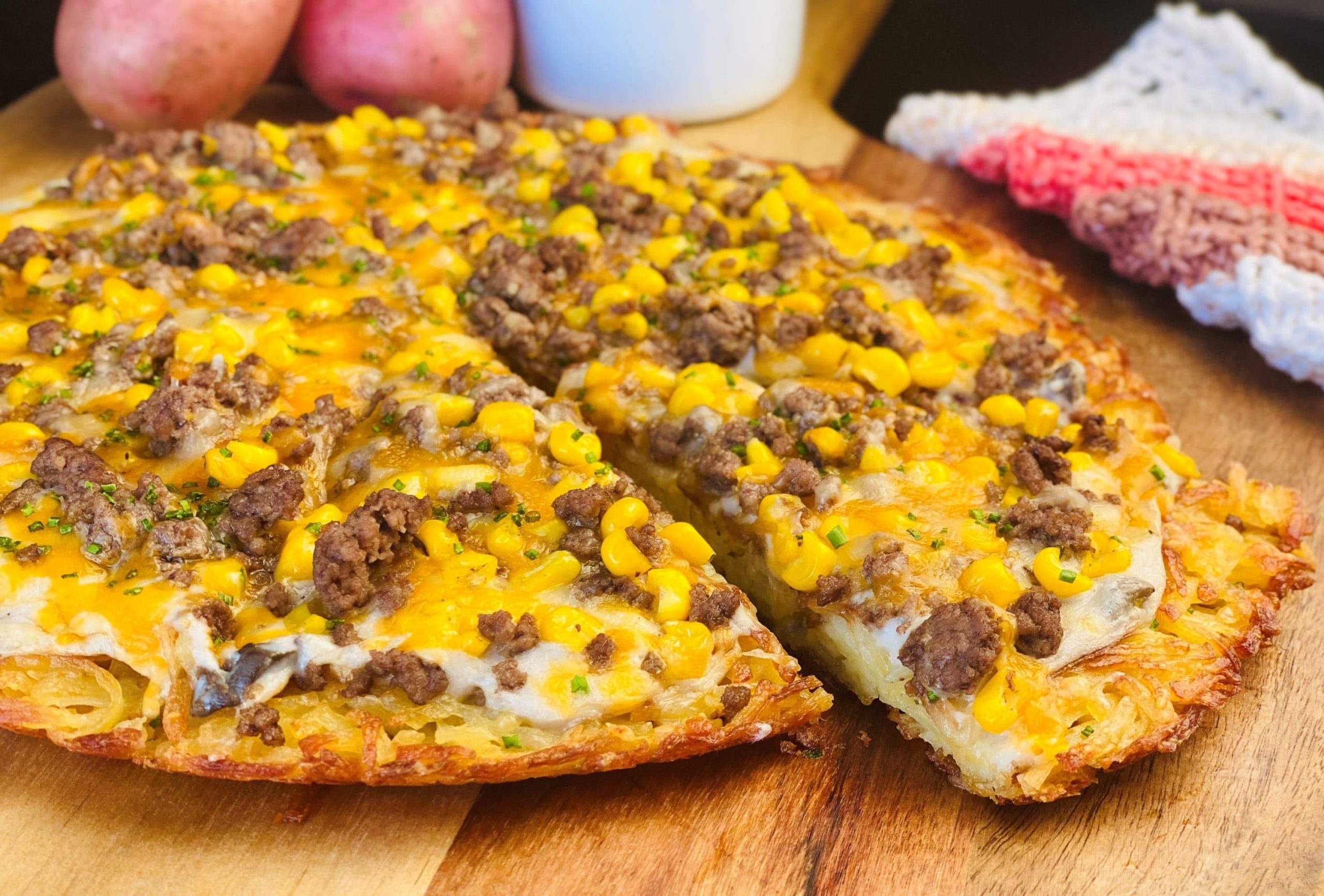 Tot Hot-Dish Pizza | Crispy Hash Brown Recipe | Potato Pizza Recipe