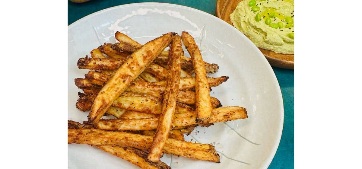 Spicy Garlic Fries with Edamame Hummus Potatoes USA