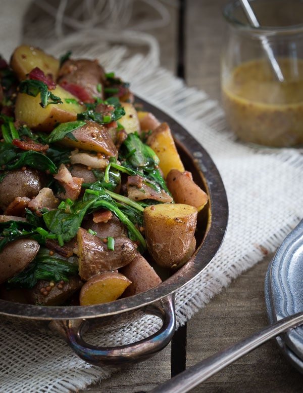 Warm Bacon and Greens Potato Salad Recipe | Potato Salad