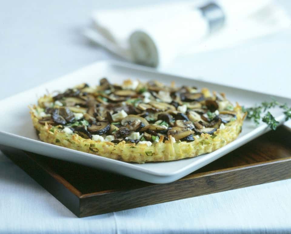 Potato Recipes | Mushroom Tart In Potato Crust